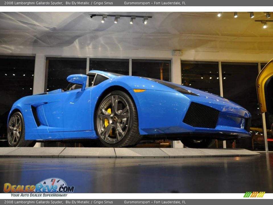 2008 Lamborghini Gallardo Spyder Blu Ely Metallic / Grigio Sirius Photo #15