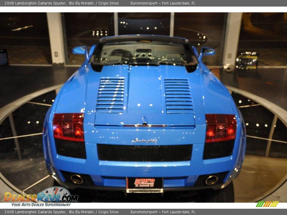 2008 Lamborghini Gallardo Spyder Blu Ely Metallic / Grigio Sirius Photo #16
