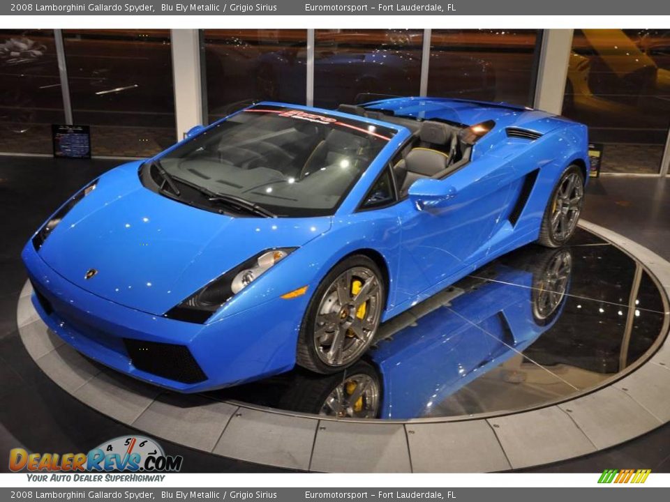 2008 Lamborghini Gallardo Spyder Blu Ely Metallic / Grigio Sirius Photo #18