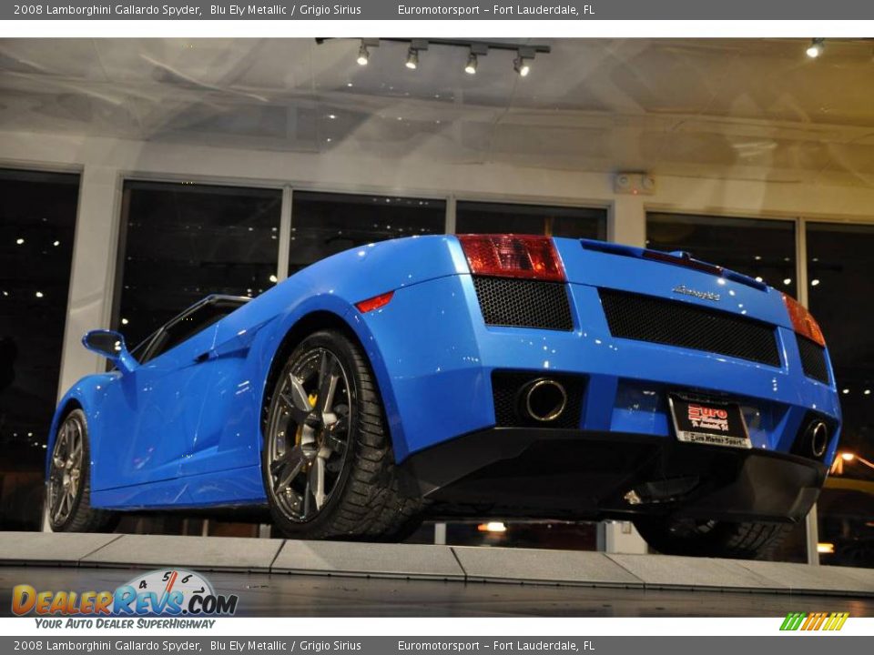2008 Lamborghini Gallardo Spyder Blu Ely Metallic / Grigio Sirius Photo #19