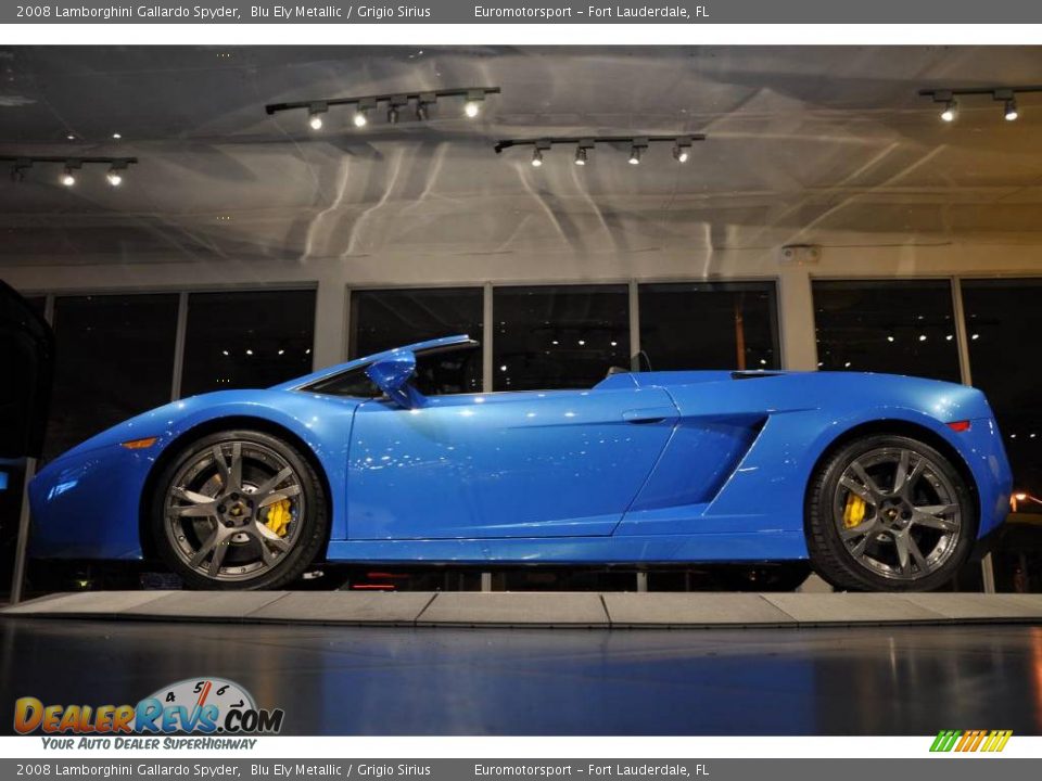 2008 Lamborghini Gallardo Spyder Blu Ely Metallic / Grigio Sirius Photo #21