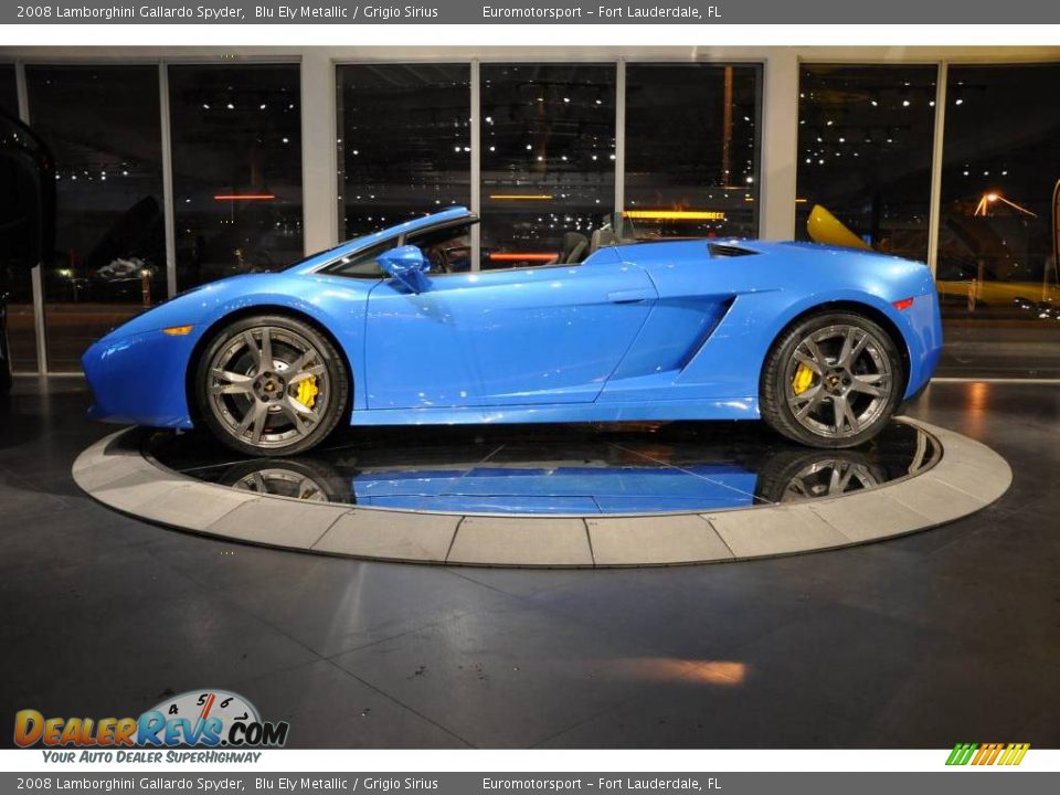 2008 Lamborghini Gallardo Spyder Blu Ely Metallic / Grigio Sirius Photo #22