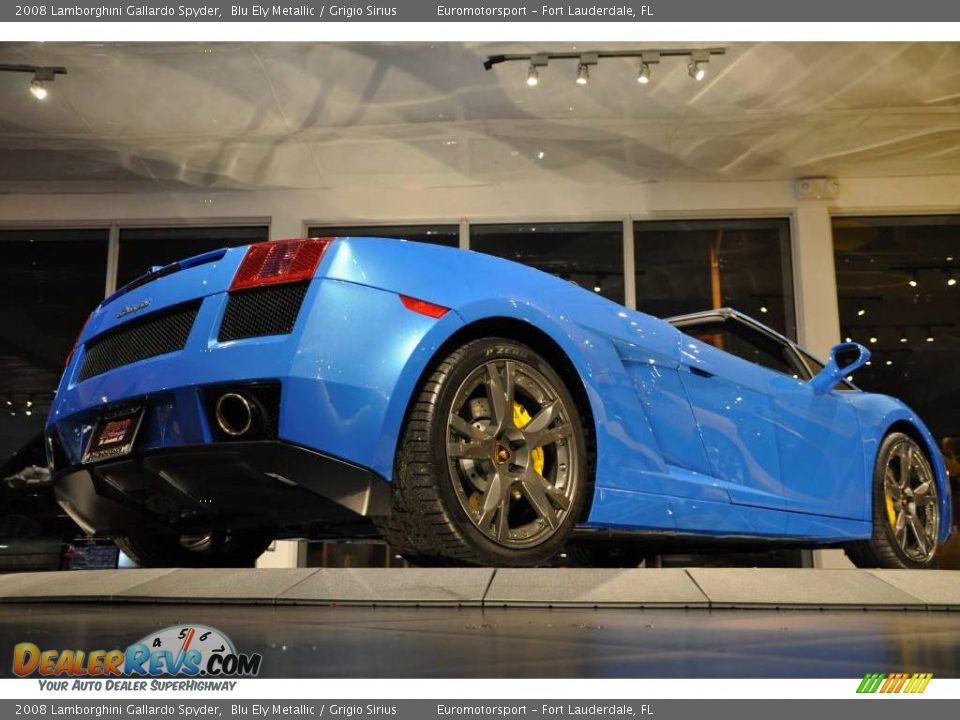 2008 Lamborghini Gallardo Spyder Blu Ely Metallic / Grigio Sirius Photo #23