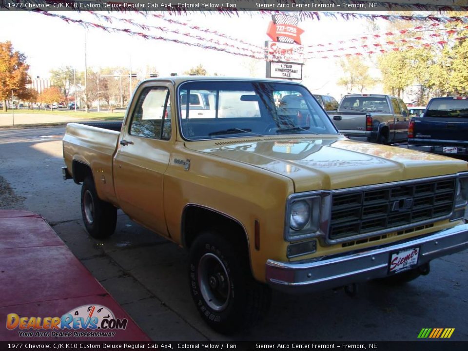 Colonial Yellow 1977 Chevrolet C/K K10 Custom Deluxe Regular Cab 4x4 Photo #5
