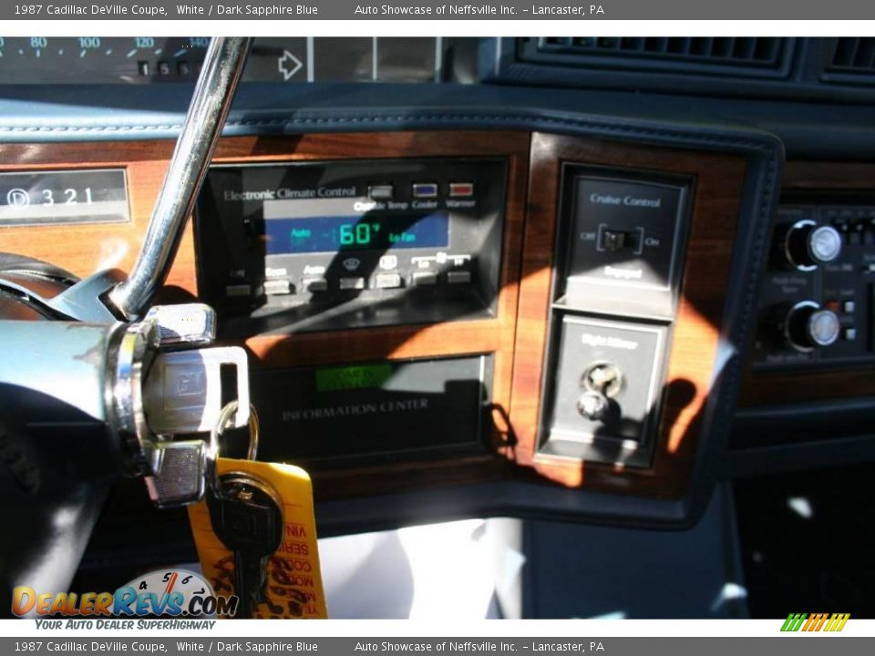 1987 Cadillac DeVille Coupe White / Dark Sapphire Blue Photo #10