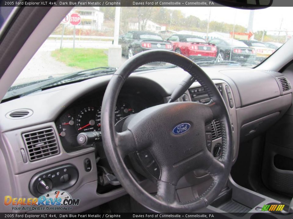 2005 Ford Explorer XLT 4x4 Dark Blue Pearl Metallic / Graphite Photo #9