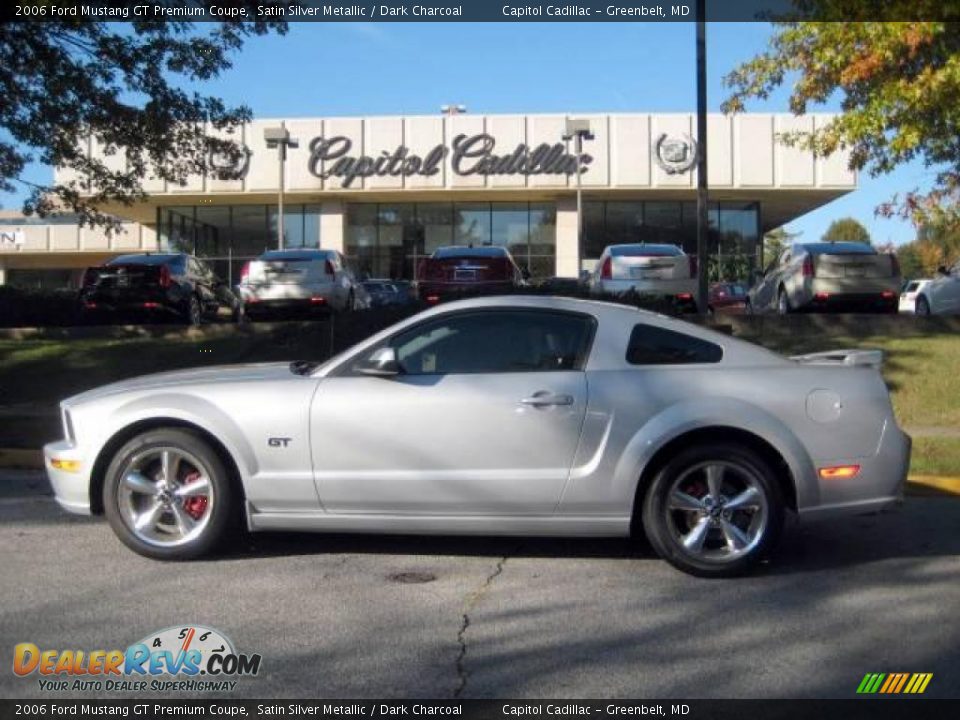 2006 Ford Mustang GT Premium Coupe Satin Silver Metallic / Dark Charcoal Photo #1