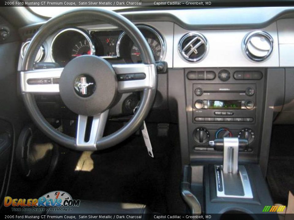 2006 Ford Mustang GT Premium Coupe Satin Silver Metallic / Dark Charcoal Photo #13