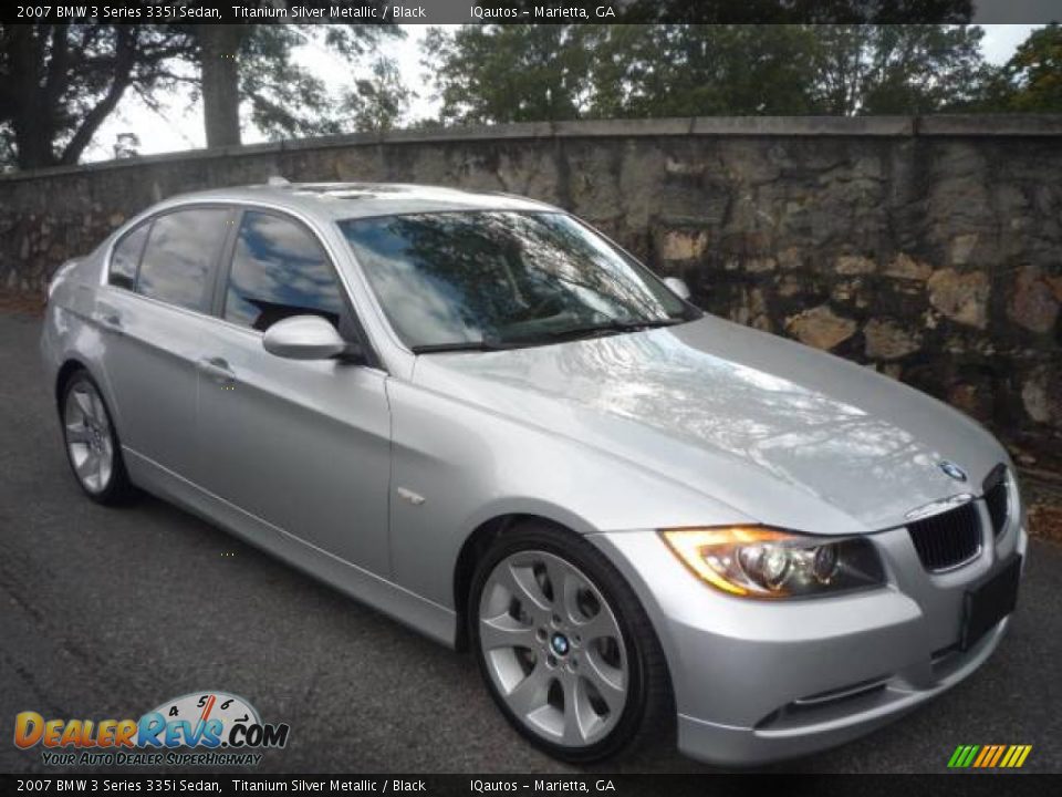 2007 BMW 3 Series 335i Sedan Titanium Silver Metallic / Black Photo #1