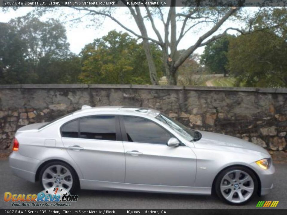 2007 BMW 3 Series 335i Sedan Titanium Silver Metallic / Black Photo #2