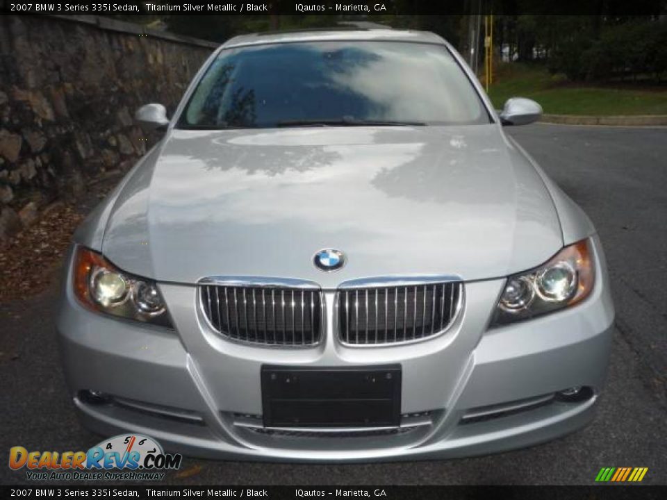 2007 BMW 3 Series 335i Sedan Titanium Silver Metallic / Black Photo #3