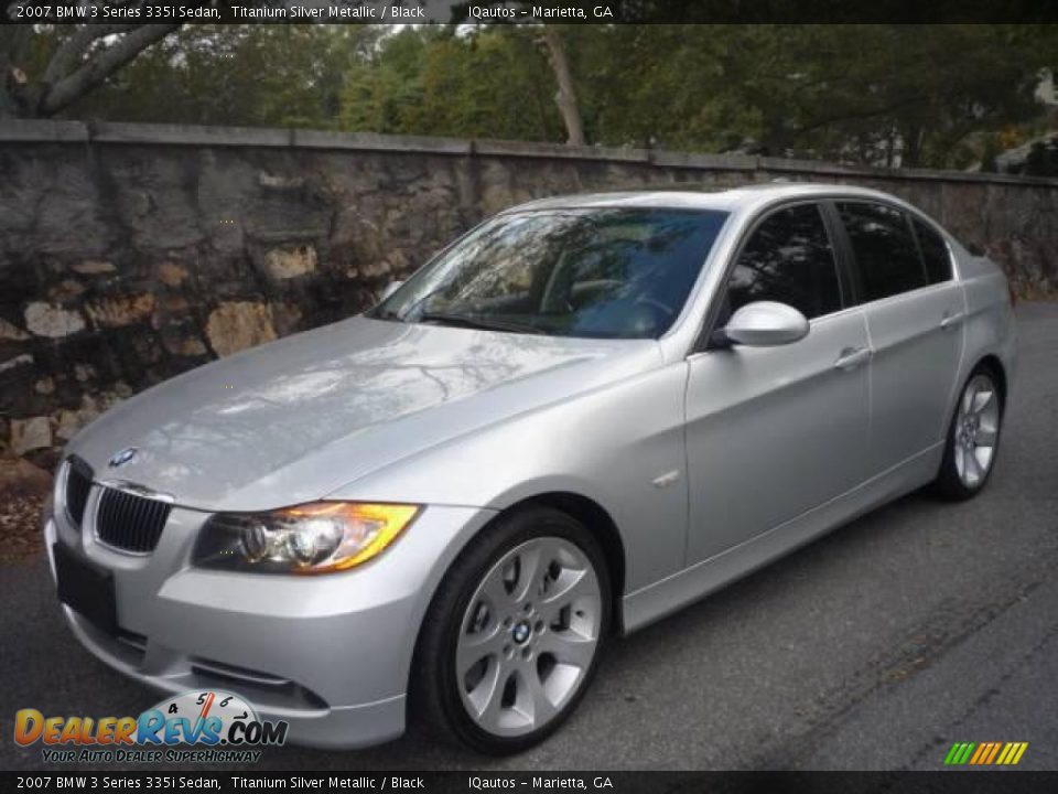 2007 BMW 3 Series 335i Sedan Titanium Silver Metallic / Black Photo #4