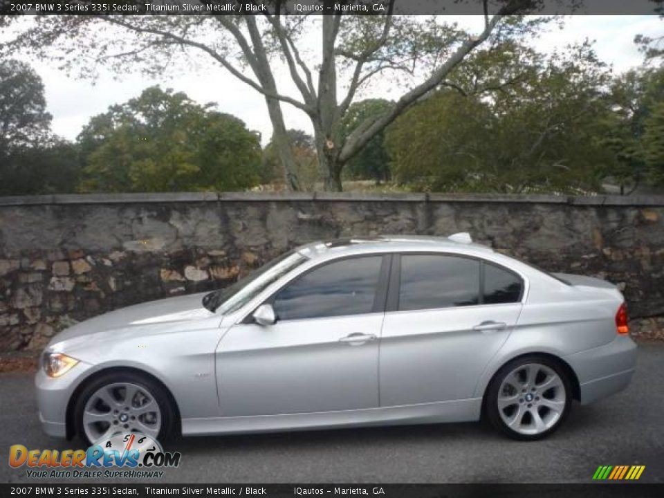 2007 BMW 3 Series 335i Sedan Titanium Silver Metallic / Black Photo #5