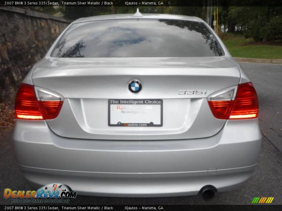 2007 BMW 3 Series 335i Sedan Titanium Silver Metallic / Black Photo #6