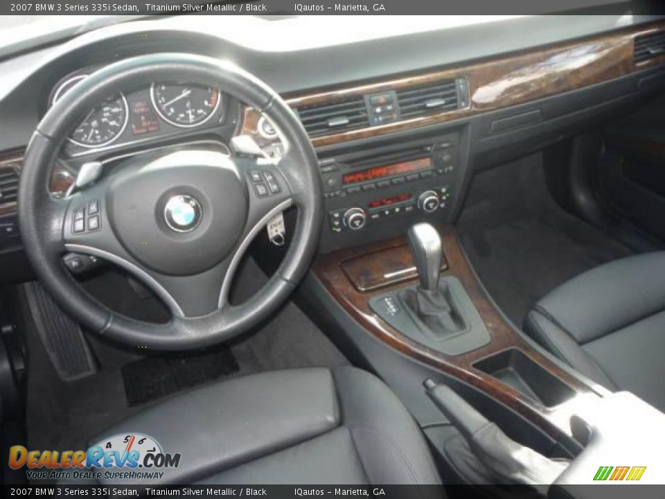 2007 BMW 3 Series 335i Sedan Titanium Silver Metallic / Black Photo #7