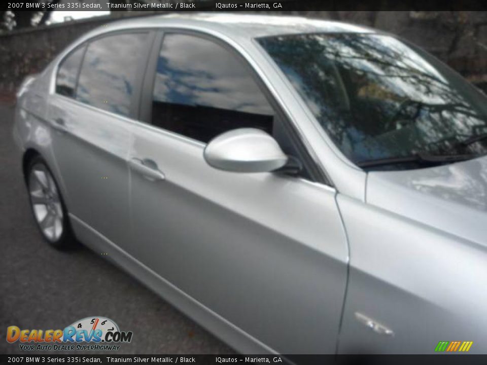 2007 BMW 3 Series 335i Sedan Titanium Silver Metallic / Black Photo #10
