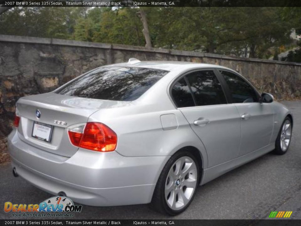 2007 BMW 3 Series 335i Sedan Titanium Silver Metallic / Black Photo #11