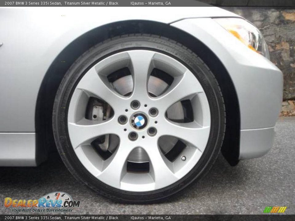 2007 BMW 3 Series 335i Sedan Titanium Silver Metallic / Black Photo #12
