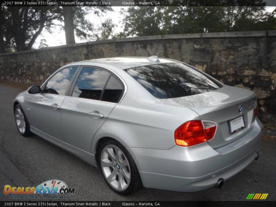 2007 BMW 3 Series 335i Sedan Titanium Silver Metallic / Black Photo #14
