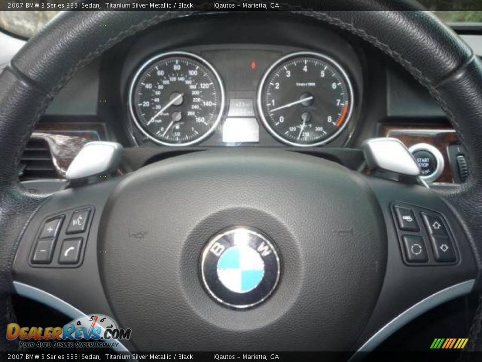 2007 BMW 3 Series 335i Sedan Titanium Silver Metallic / Black Photo #15