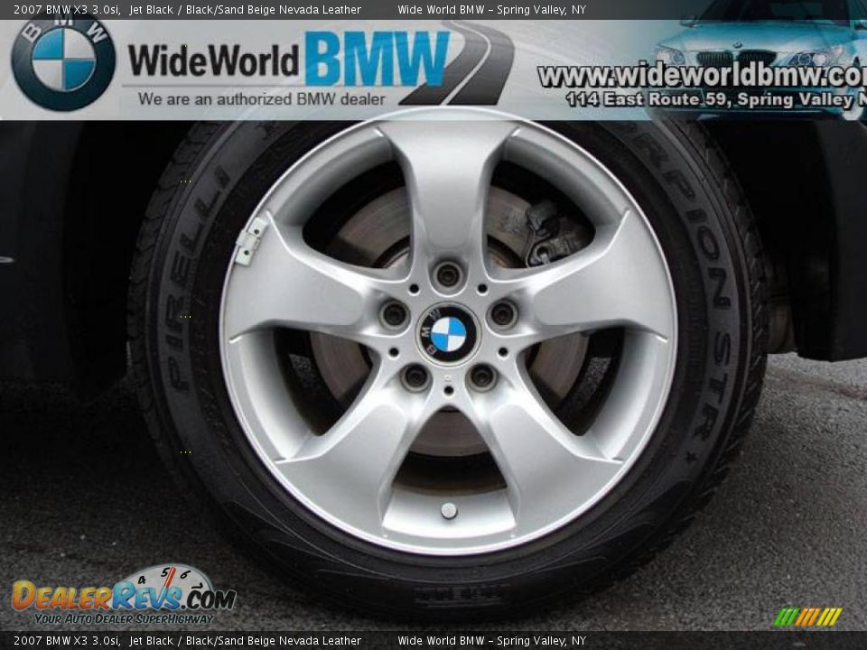 2007 BMW X3 3.0si Jet Black / Black/Sand Beige Nevada Leather Photo #4