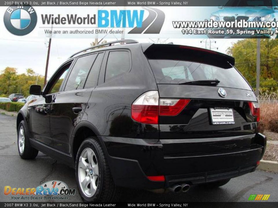 2007 BMW X3 3.0si Jet Black / Black/Sand Beige Nevada Leather Photo #5