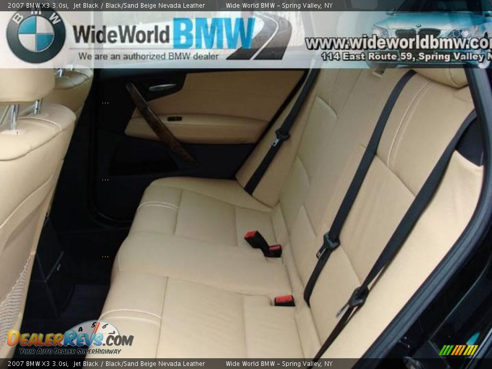 2007 BMW X3 3.0si Jet Black / Black/Sand Beige Nevada Leather Photo #7
