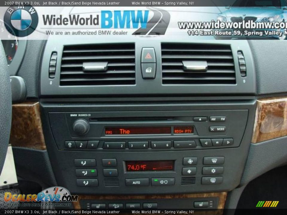 2007 BMW X3 3.0si Jet Black / Black/Sand Beige Nevada Leather Photo #12