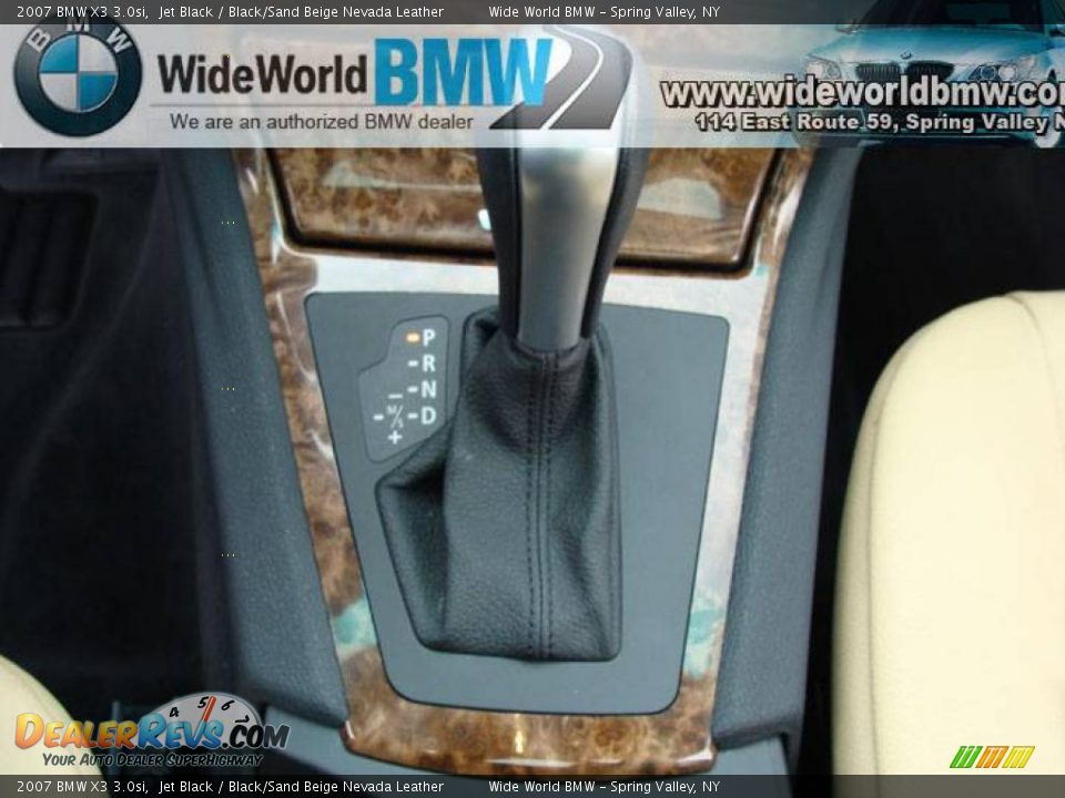2007 BMW X3 3.0si Jet Black / Black/Sand Beige Nevada Leather Photo #13