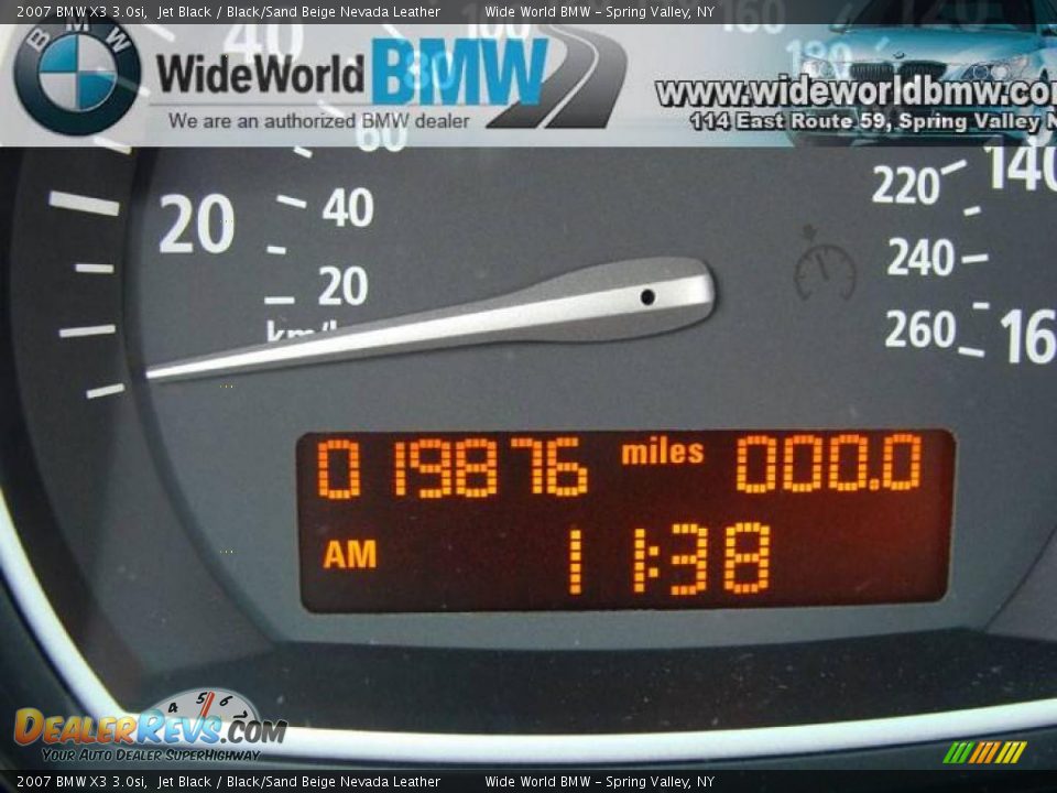 2007 BMW X3 3.0si Jet Black / Black/Sand Beige Nevada Leather Photo #14