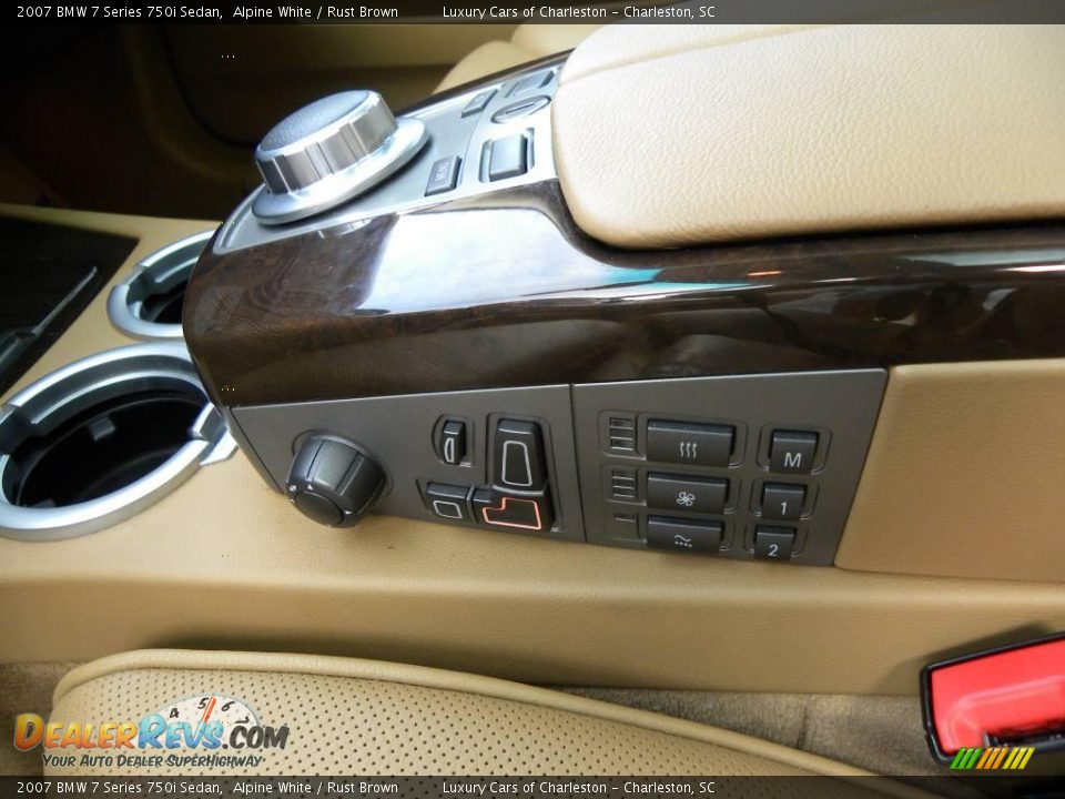 2007 BMW 7 Series 750i Sedan Alpine White / Rust Brown Photo #6