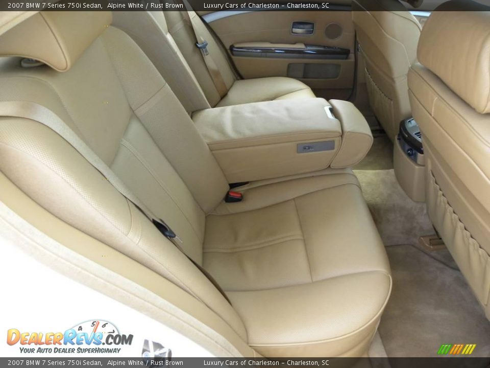 2007 BMW 7 Series 750i Sedan Alpine White / Rust Brown Photo #11