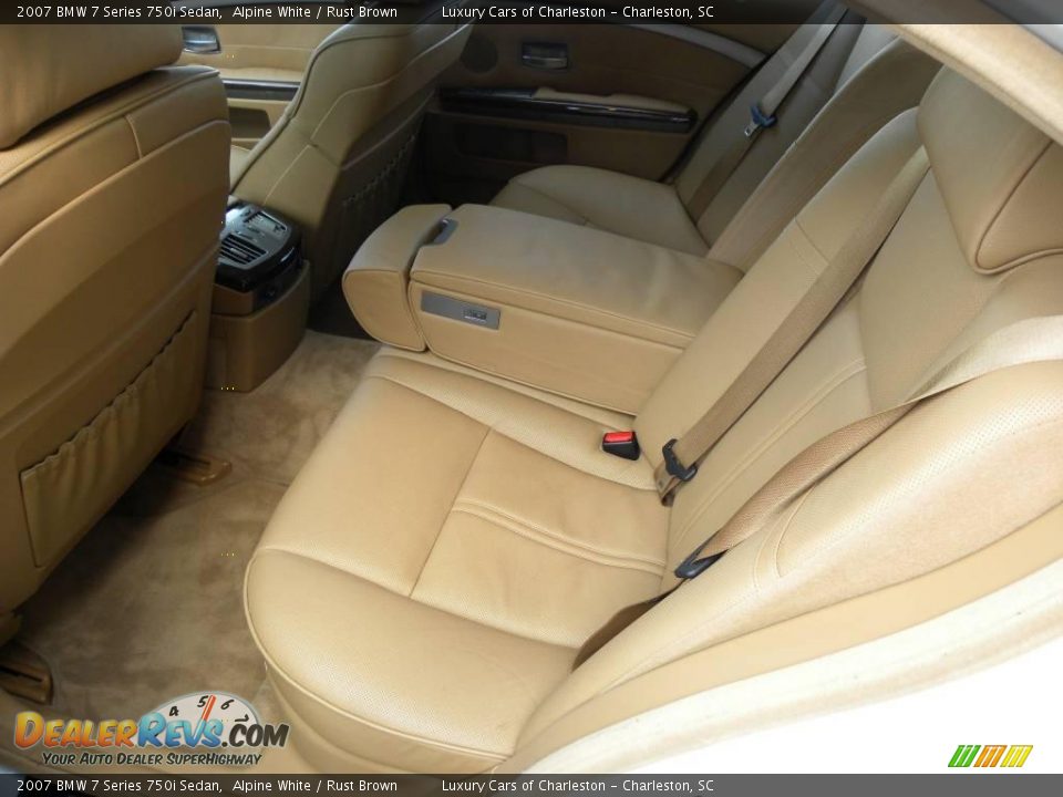 2007 BMW 7 Series 750i Sedan Alpine White / Rust Brown Photo #14