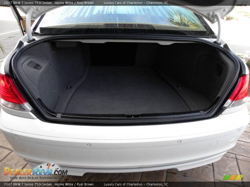 2007 BMW 7 Series 750i Sedan Alpine White / Rust Brown Photo #16