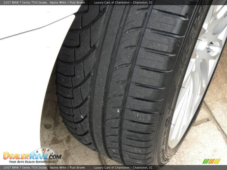 2007 BMW 7 Series 750i Sedan Alpine White / Rust Brown Photo #19