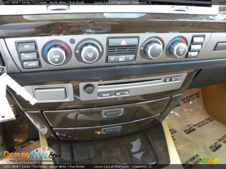 2007 BMW 7 Series 750i Sedan Alpine White / Rust Brown Photo #21