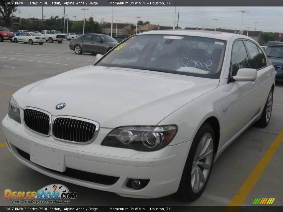 2007 BMW 7 Series 750Li Sedan Alpine White / Beige Photo #1