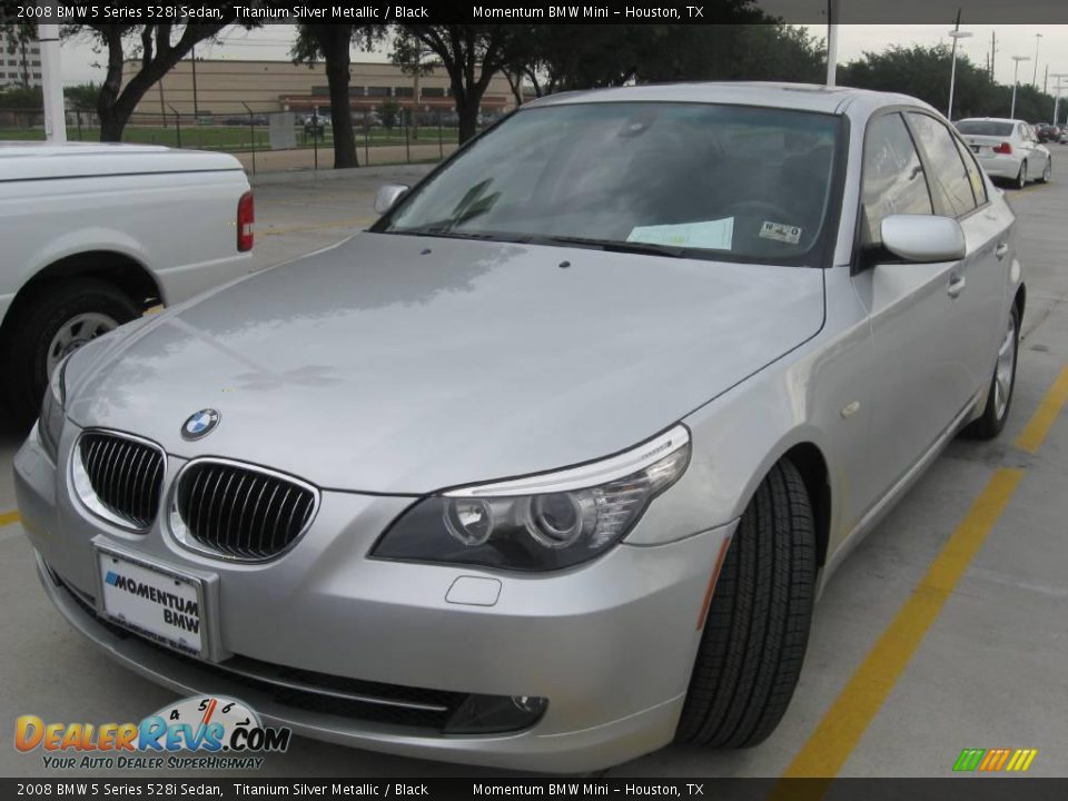 2008 BMW 5 Series 528i Sedan Titanium Silver Metallic / Black Photo #1