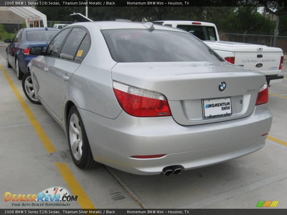 2008 BMW 5 Series 528i Sedan Titanium Silver Metallic / Black Photo #2