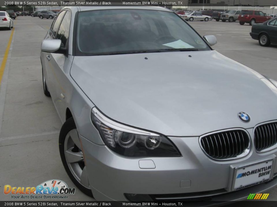 2008 BMW 5 Series 528i Sedan Titanium Silver Metallic / Black Photo #4