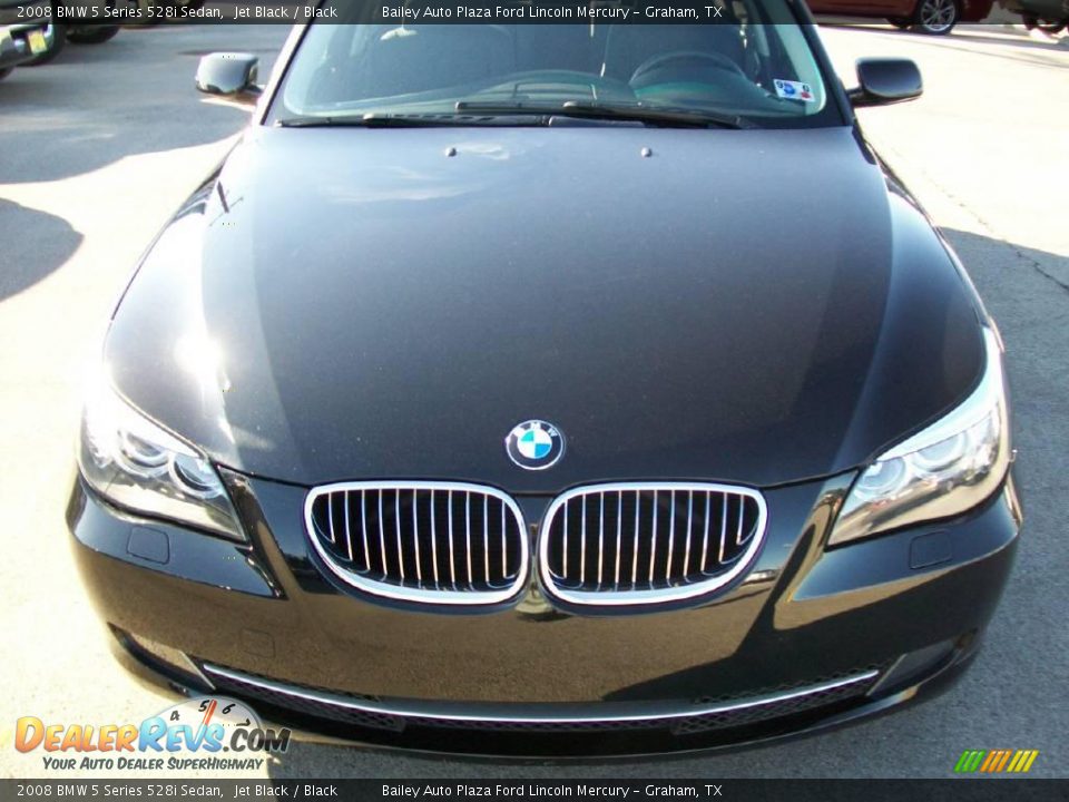 2008 BMW 5 Series 528i Sedan Jet Black / Black Photo #1