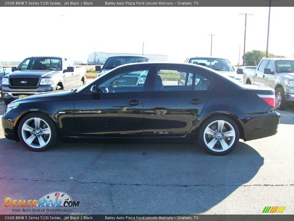 2008 BMW 5 Series 528i Sedan Jet Black / Black Photo #2