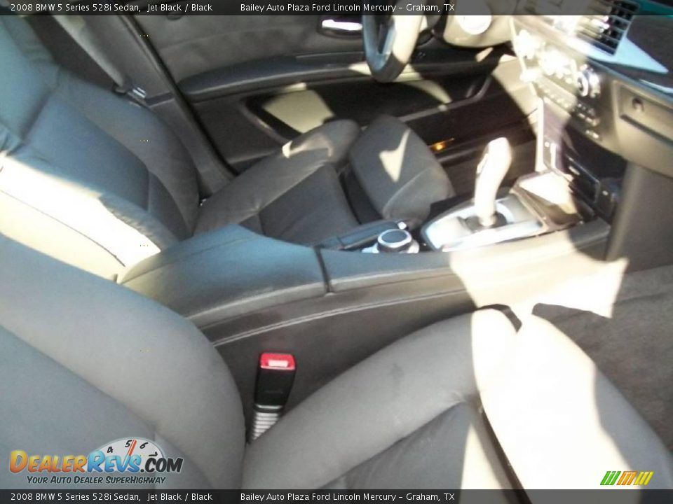 2008 BMW 5 Series 528i Sedan Jet Black / Black Photo #7