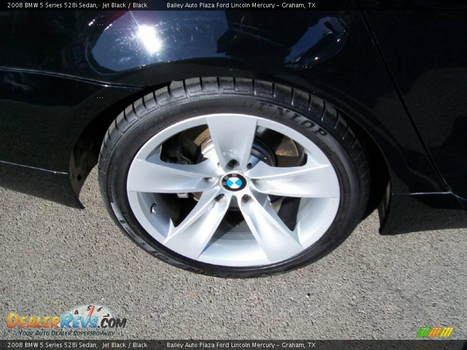 2008 BMW 5 Series 528i Sedan Jet Black / Black Photo #8
