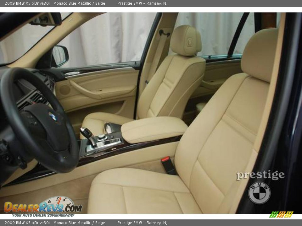 2009 BMW X5 xDrive30i Monaco Blue Metallic / Beige Photo #5