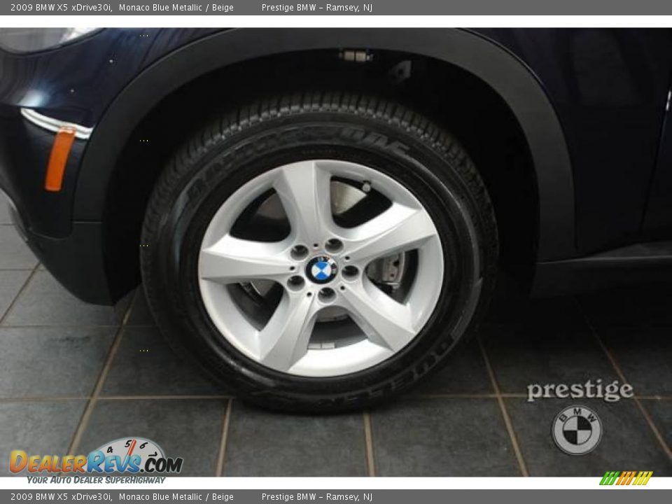 2009 BMW X5 xDrive30i Monaco Blue Metallic / Beige Photo #8