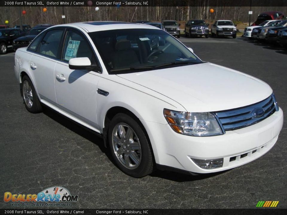 2008 Ford Taurus SEL Oxford White / Camel Photo #1