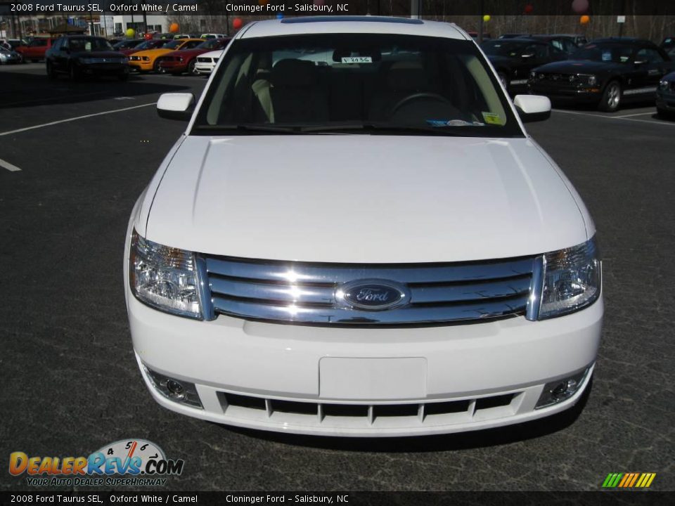 2008 Ford Taurus SEL Oxford White / Camel Photo #7