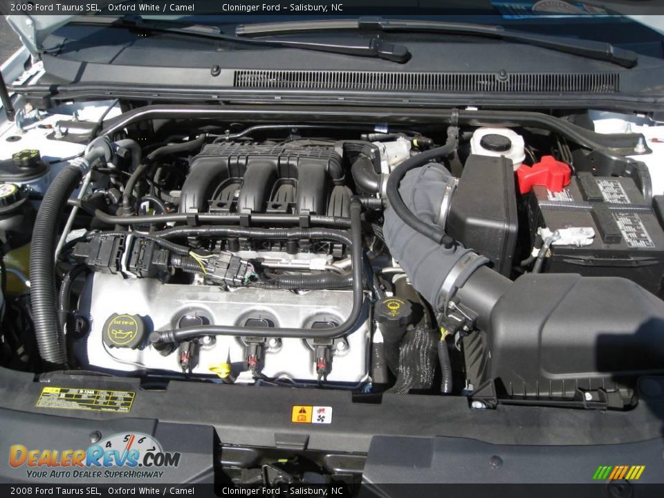 2008 Ford Taurus SEL Oxford White / Camel Photo #15