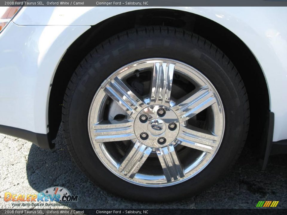 2008 Ford Taurus SEL Oxford White / Camel Photo #17